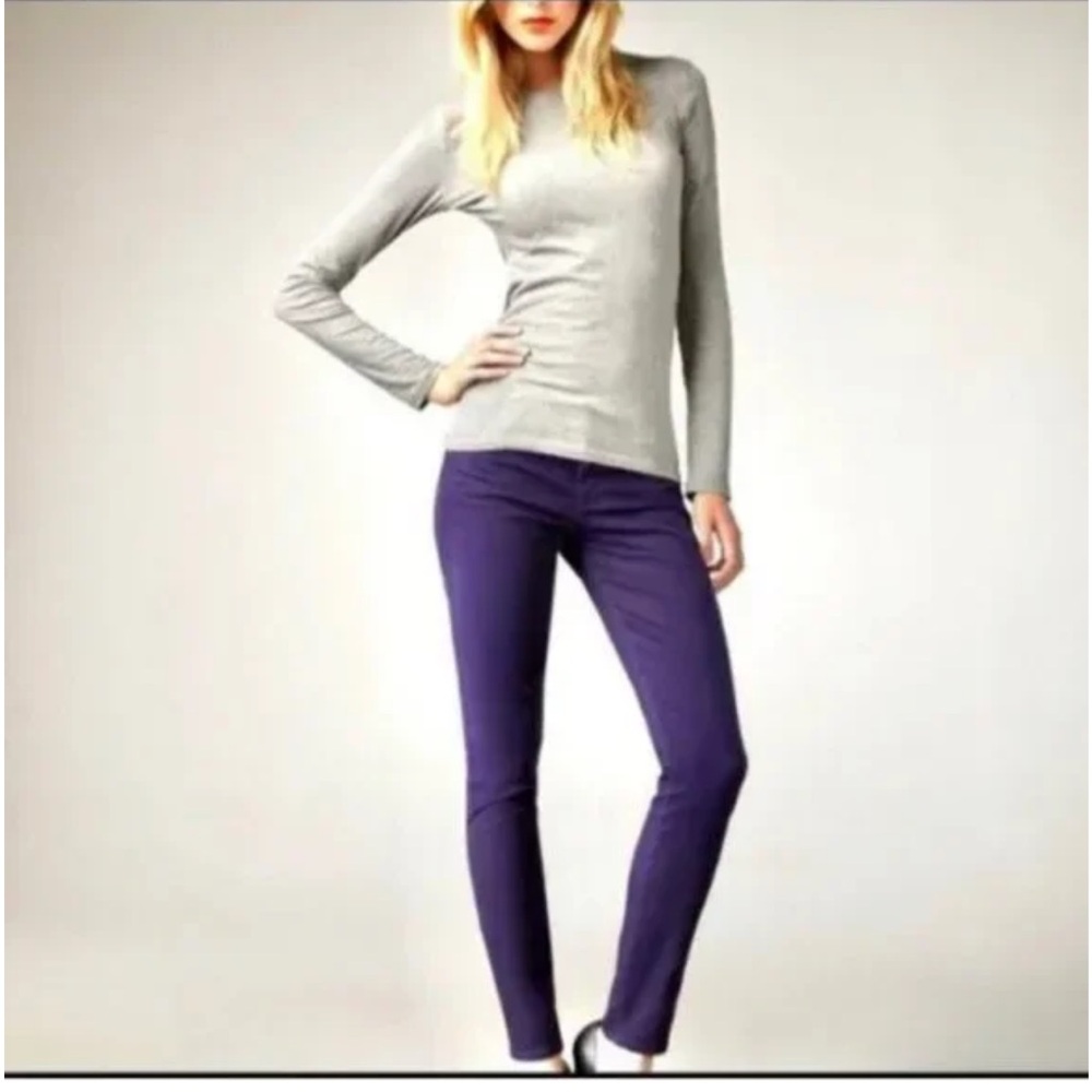 Citizens Of Humanity Womens 30 Jeans Purple Thompson Medium Rise Cropped Skinny
